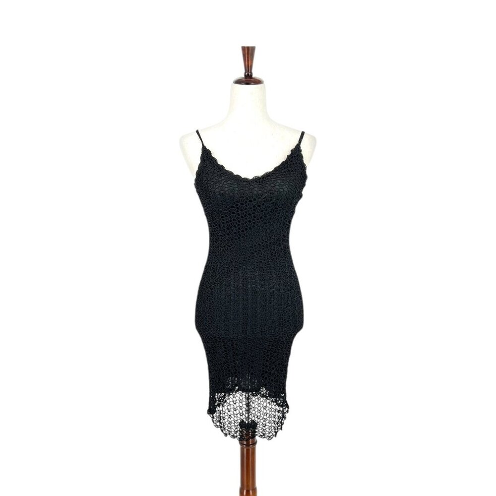 Donna Gray Crochet Dress | Medium